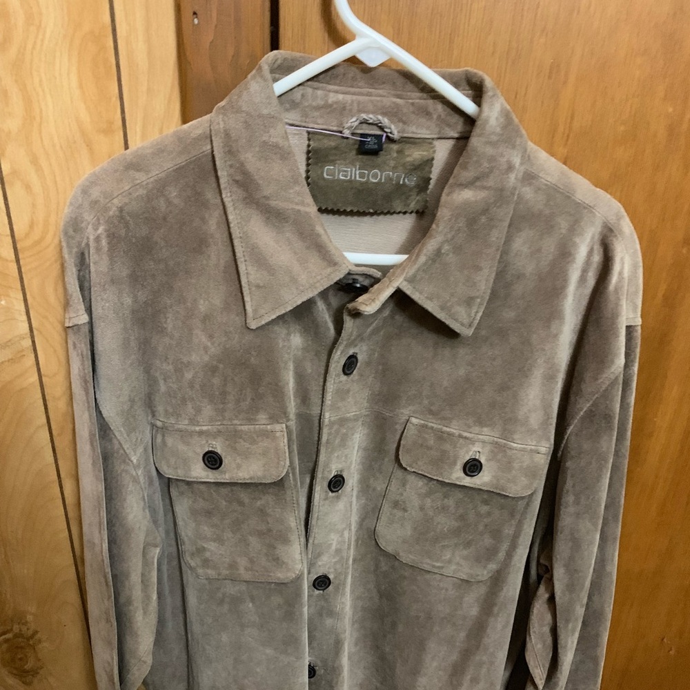 Men’s Claiborne 100% Authentic Suede Shirt XL